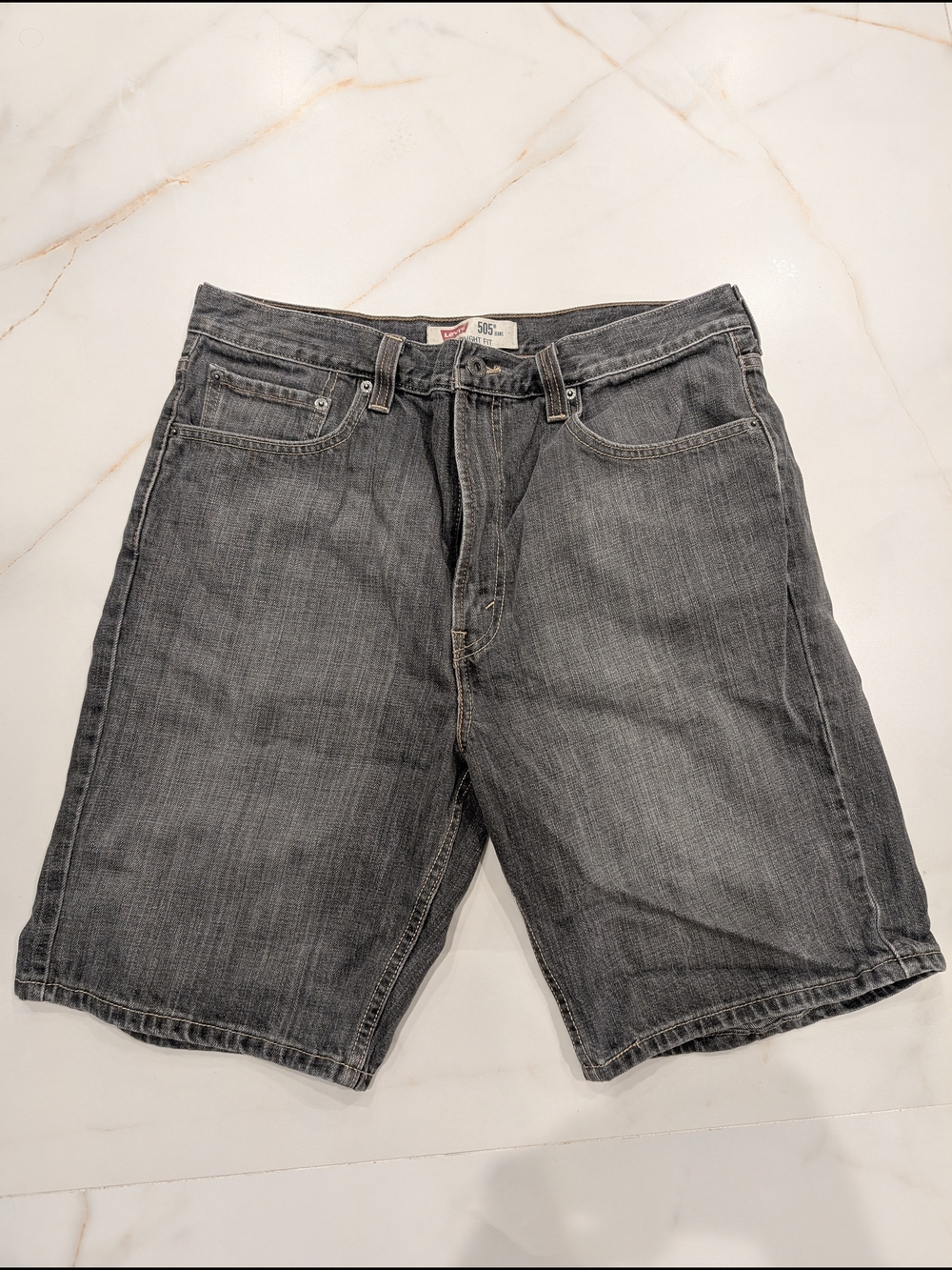 Levi's Men's Dark Gray Denim Jean Shorts